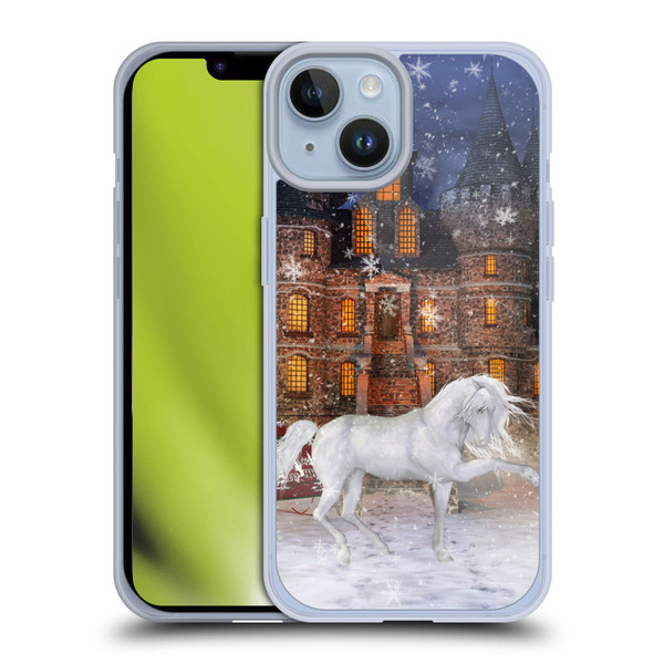 Simone Gatterwe Horses Christmas Time Soft Gel Case for Apple iPhone 14
