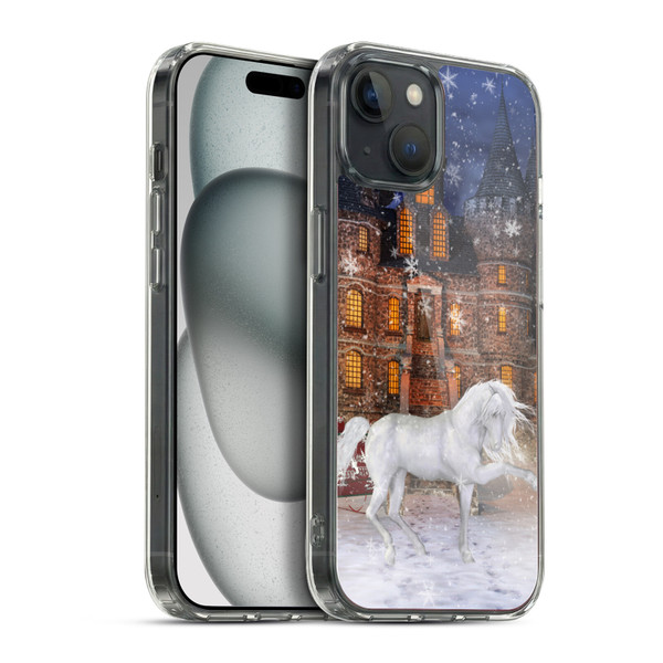 Simone Gatterwe Horses Christmas Time Soft Gel Case for Apple iPhone 15 Plus & MagSafe