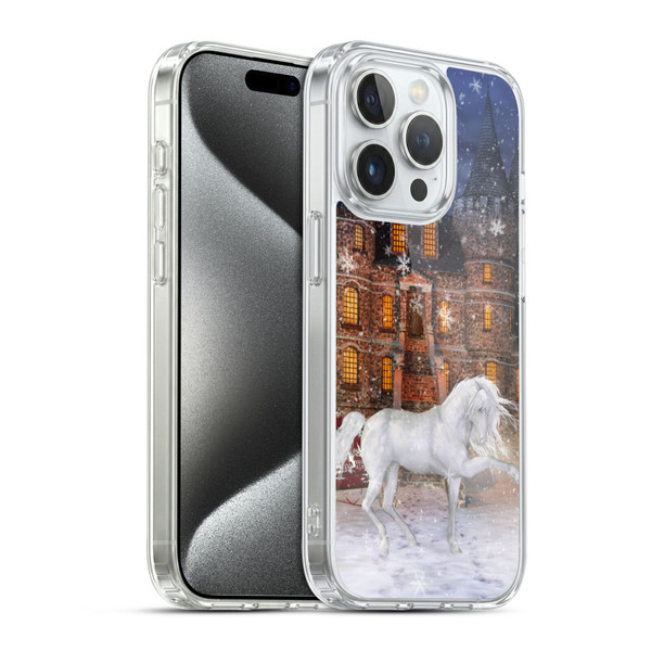Simone Gatterwe Horses Christmas Time Soft Gel Case for Apple iPhone 15 Pro & MagSafe