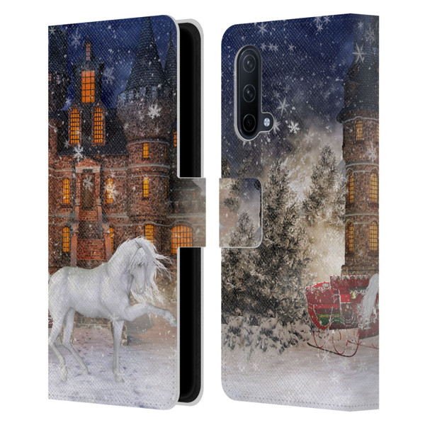 Simone Gatterwe Horses Christmas Time Leather Book Wallet Case Cover For OnePlus Nord CE 5G
