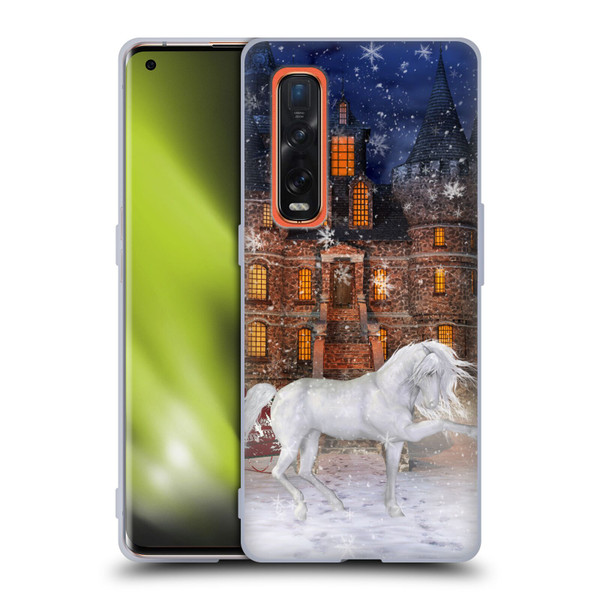 Simone Gatterwe Horses Christmas Time Soft Gel Case for OPPO Find X2 Pro 5G