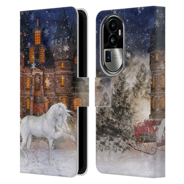 Simone Gatterwe Horses Christmas Time Leather Book Wallet Case Cover For OPPO Reno10 Pro+