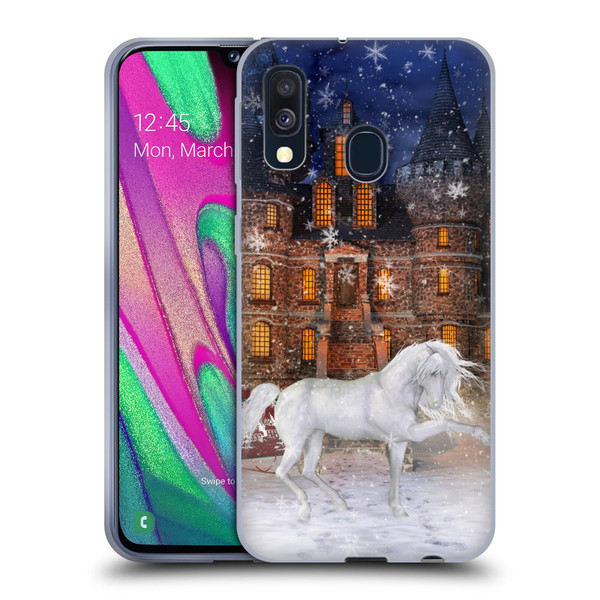 Simone Gatterwe Horses Christmas Time Soft Gel Case for Samsung Galaxy A40 (2019)