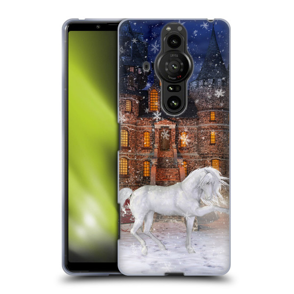 Simone Gatterwe Horses Christmas Time Soft Gel Case for Sony Xperia Pro-I