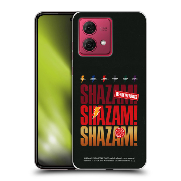 Shazam!: Fury Of The Gods Graphics Logo Soft Gel Case for Motorola Moto G84 5G