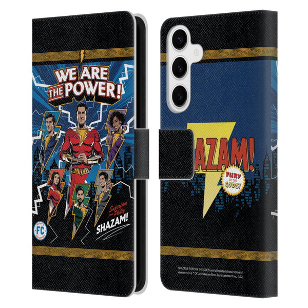 Shazam!: Fury Of The Gods Graphics Character Art Leather Book Wallet Case Cover For Samsung Galaxy S24+ 5G