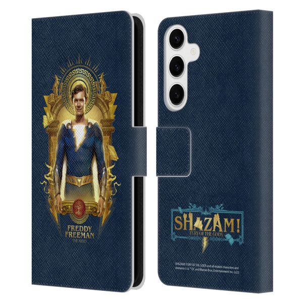 Shazam!: Fury Of The Gods Graphics Freddy Leather Book Wallet Case Cover For Samsung Galaxy S24+ 5G