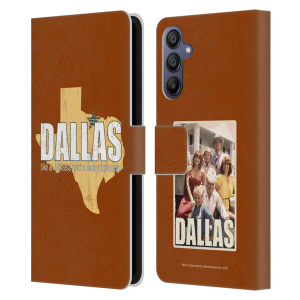 Dallas: Television Series Graphics Quote Leather Book Wallet Case Cover For Samsung Galaxy A15