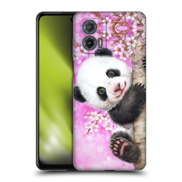 Kayomi Harai Animals And Fantasy Cherry Blossom Panda Soft Gel Case for Motorola Moto G73 5G