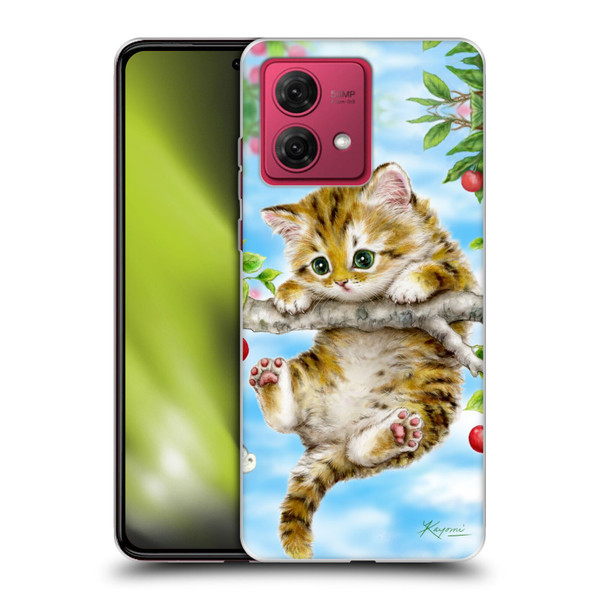 Kayomi Harai Animals And Fantasy Cherry Tree Kitten Soft Gel Case for Motorola Moto G84 5G