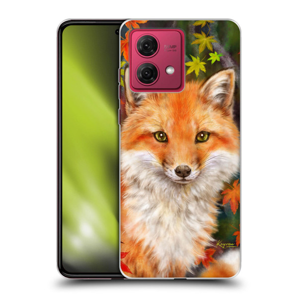 Kayomi Harai Animals And Fantasy Fox With Autumn Leaves Soft Gel Case for Motorola Moto G84 5G