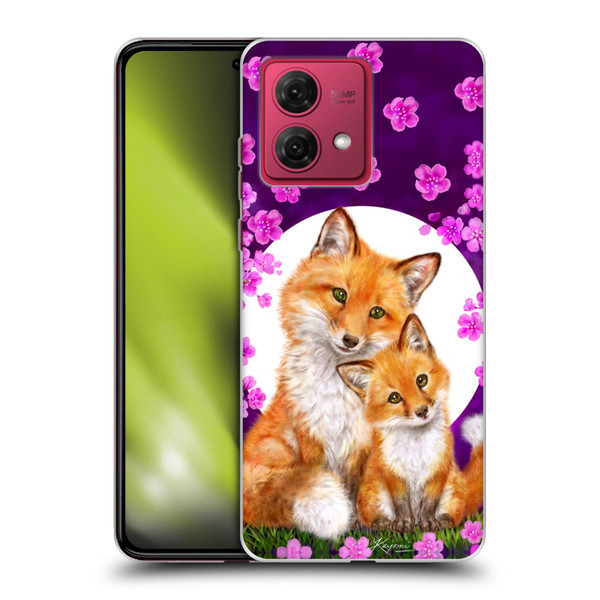 Kayomi Harai Animals And Fantasy Mother & Baby Fox Soft Gel Case for Motorola Moto G84 5G