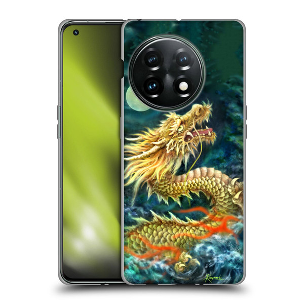 Kayomi Harai Animals And Fantasy Asian Dragon In The Moon Soft Gel Case for OnePlus 11 5G
