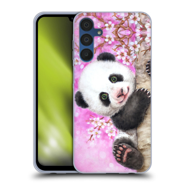 Kayomi Harai Animals And Fantasy Cherry Blossom Panda Soft Gel Case for Samsung Galaxy A15