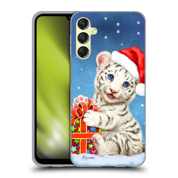 Kayomi Harai Animals And Fantasy White Tiger Christmas Gift Soft Gel Case for Samsung Galaxy A24 4G / Galaxy M34 5G