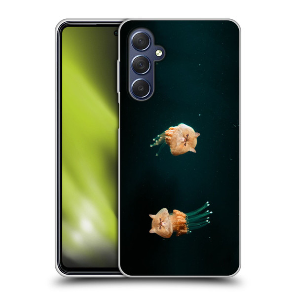 Pixelmated Animals Surreal Pets Jellyfish Cats Soft Gel Case for Samsung Galaxy M54 5G