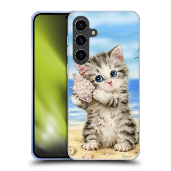 Kayomi Harai Animals And Fantasy Seashell Kitten At Beach Soft Gel Case for Samsung Galaxy S24+ 5G