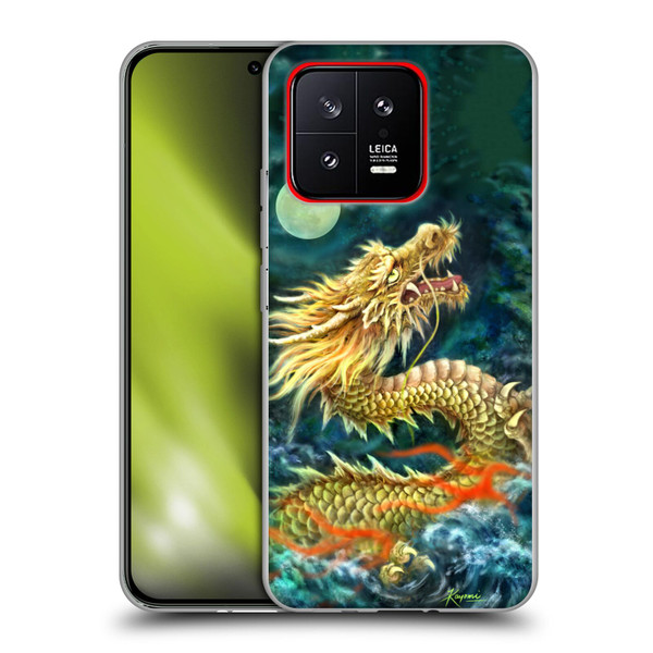 Kayomi Harai Animals And Fantasy Asian Dragon In The Moon Soft Gel Case for Xiaomi 13 5G