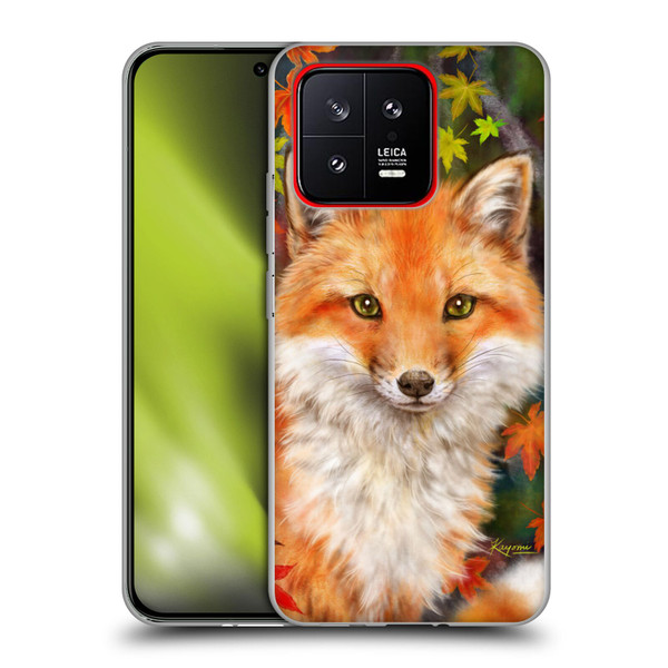 Kayomi Harai Animals And Fantasy Fox With Autumn Leaves Soft Gel Case for Xiaomi 13 5G