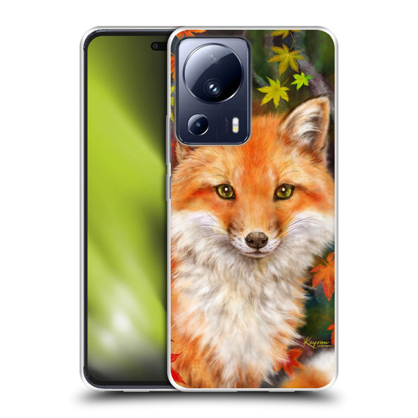 Kayomi Harai Animals And Fantasy Fox With Autumn Leaves Soft Gel Case for Xiaomi 13 Lite 5G