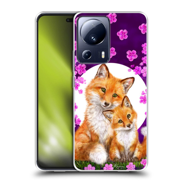 Kayomi Harai Animals And Fantasy Mother & Baby Fox Soft Gel Case for Xiaomi 13 Lite 5G