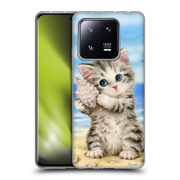 Kayomi Harai Animals And Fantasy Seashell Kitten At Beach Soft Gel Case for Xiaomi 13 Pro 5G