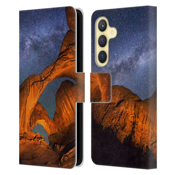 Royce Bair Nightscapes Triple Arch Leather Book Wallet Case Cover For Samsung Galaxy S24 5G