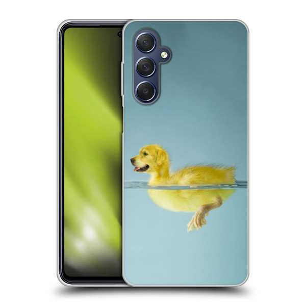 Pixelmated Animals Surreal Wildlife Dog Duck Soft Gel Case for Samsung Galaxy M54 5G