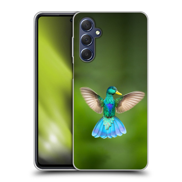 Pixelmated Animals Surreal Wildlife Quaking Bird Soft Gel Case for Samsung Galaxy M54 5G