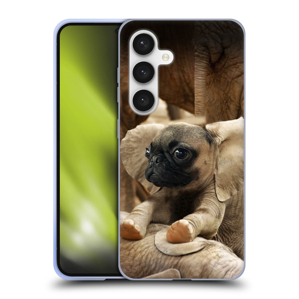 Pixelmated Animals Surreal Wildlife Pugephant Soft Gel Case for Samsung Galaxy S24 5G