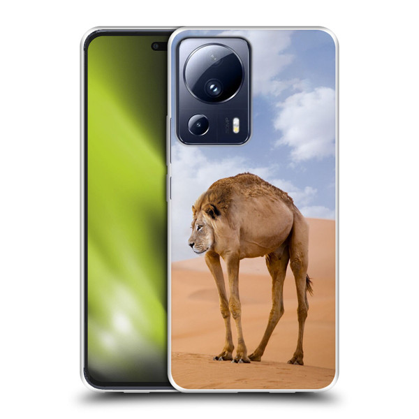 Pixelmated Animals Surreal Wildlife Camel Lion Soft Gel Case for Xiaomi 13 Lite 5G