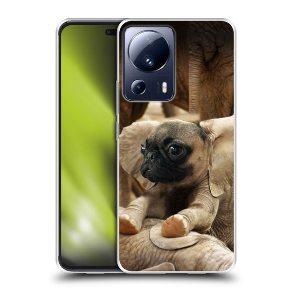 Pixelmated Animals Surreal Wildlife Pugephant Soft Gel Case for Xiaomi 13 Lite 5G
