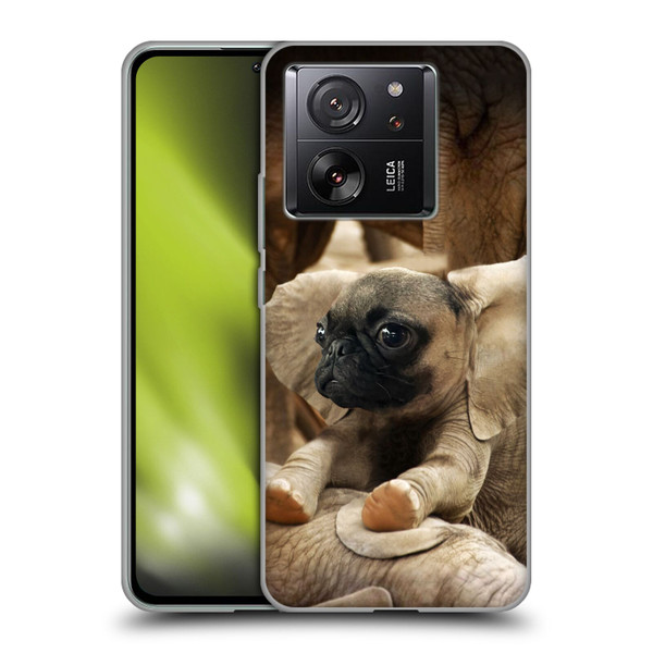 Pixelmated Animals Surreal Wildlife Pugephant Soft Gel Case for Xiaomi 13T 5G / 13T Pro 5G