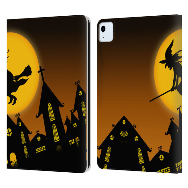 Simone Gatterwe Halloween Witch Leather Book Wallet Case Cover For Apple iPad Air 2020 / 2022