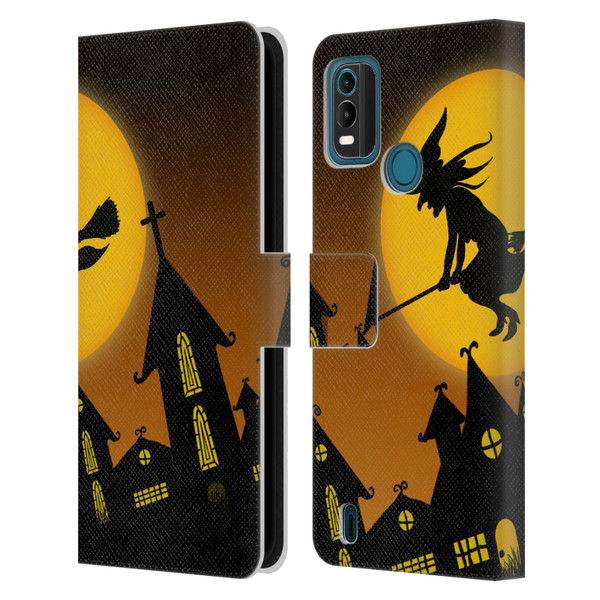 Simone Gatterwe Halloween Witch Leather Book Wallet Case Cover For Nokia G11 Plus