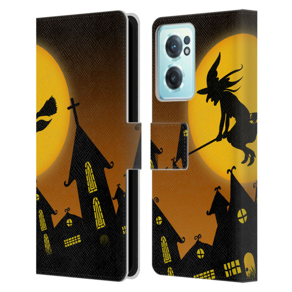 Simone Gatterwe Halloween Witch Leather Book Wallet Case Cover For OnePlus Nord CE 2 5G