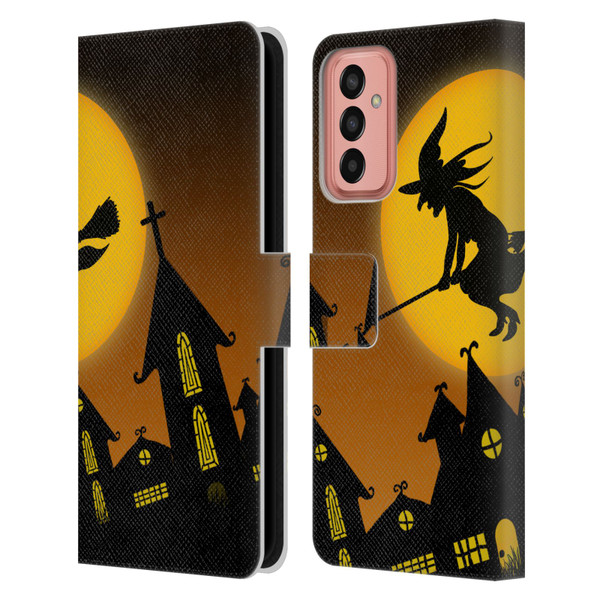 Simone Gatterwe Halloween Witch Leather Book Wallet Case Cover For Samsung Galaxy M13 (2022)