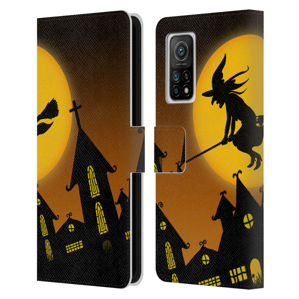 Simone Gatterwe Halloween Witch Leather Book Wallet Case Cover For Xiaomi Mi 10T 5G