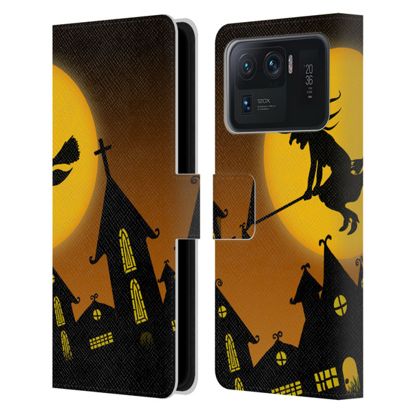 Simone Gatterwe Halloween Witch Leather Book Wallet Case Cover For Xiaomi Mi 11 Ultra