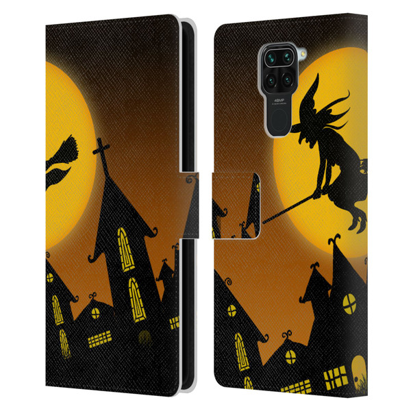 Simone Gatterwe Halloween Witch Leather Book Wallet Case Cover For Xiaomi Redmi Note 9 / Redmi 10X 4G