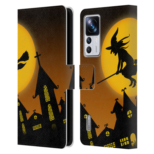 Simone Gatterwe Halloween Witch Leather Book Wallet Case Cover For Xiaomi 12T Pro