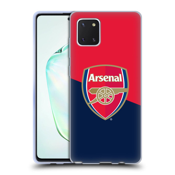Arsenal FC Crest 2 Red & Blue Logo Soft Gel Case for Samsung Galaxy Note10 Lite