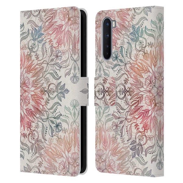 Micklyn Le Feuvre Mandala Autumn Spice Leather Book Wallet Case Cover For OnePlus Nord 5G