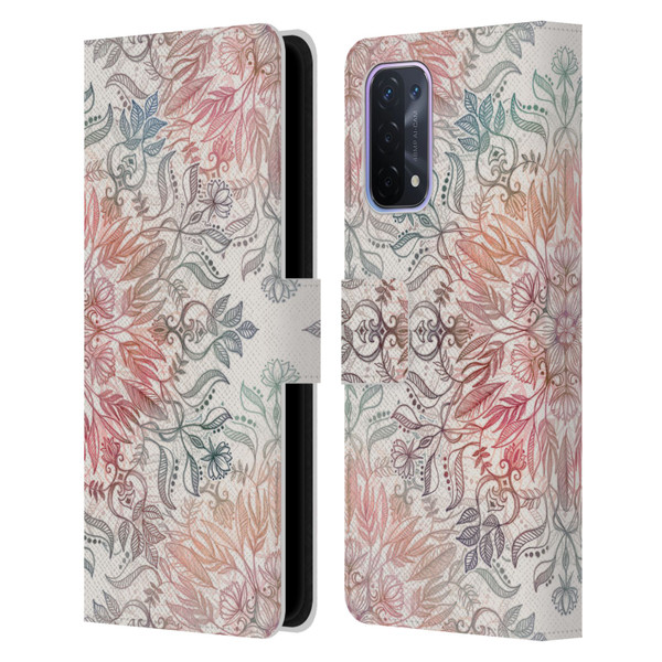 Micklyn Le Feuvre Mandala Autumn Spice Leather Book Wallet Case Cover For OPPO A54 5G