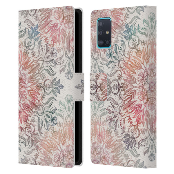 Micklyn Le Feuvre Mandala Autumn Spice Leather Book Wallet Case Cover For Samsung Galaxy A51 (2019)