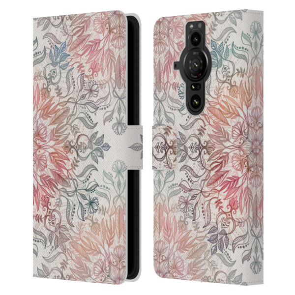 Micklyn Le Feuvre Mandala Autumn Spice Leather Book Wallet Case Cover For Sony Xperia Pro-I
