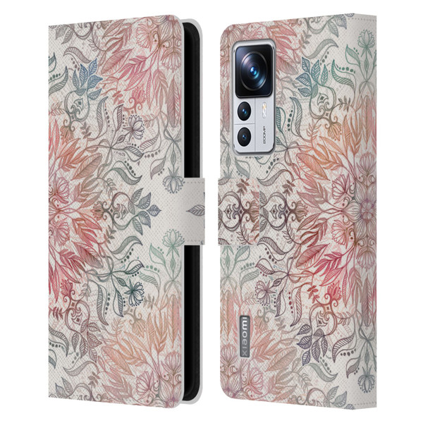Micklyn Le Feuvre Mandala Autumn Spice Leather Book Wallet Case Cover For Xiaomi 12T Pro