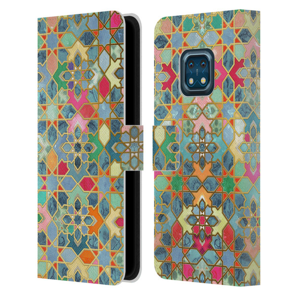 Micklyn Le Feuvre Moroccan Gilt and Glory Leather Book Wallet Case Cover For Nokia XR20