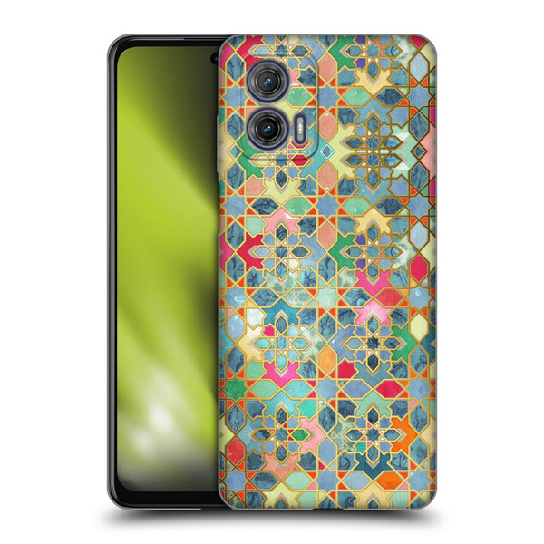 Micklyn Le Feuvre Moroccan Gilt and Glory Soft Gel Case for Motorola Moto G73 5G