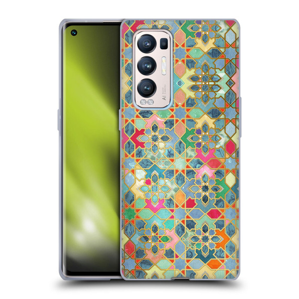 Micklyn Le Feuvre Moroccan Gilt and Glory Soft Gel Case for OPPO Find X3 Neo / Reno5 Pro+ 5G